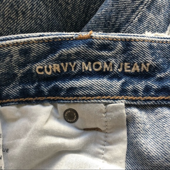 NWOT AMERICAN EAGLE OUTFITTER AE Curvy Mottled Mom Jeans Size 24 - Picture 4 of 15